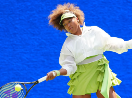 Naomi Osaka in Nike tennis fashion.