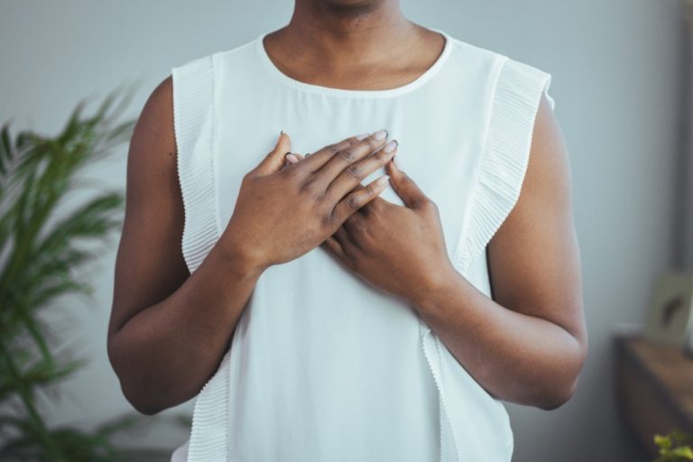 Black woman embracing ease and simplicity