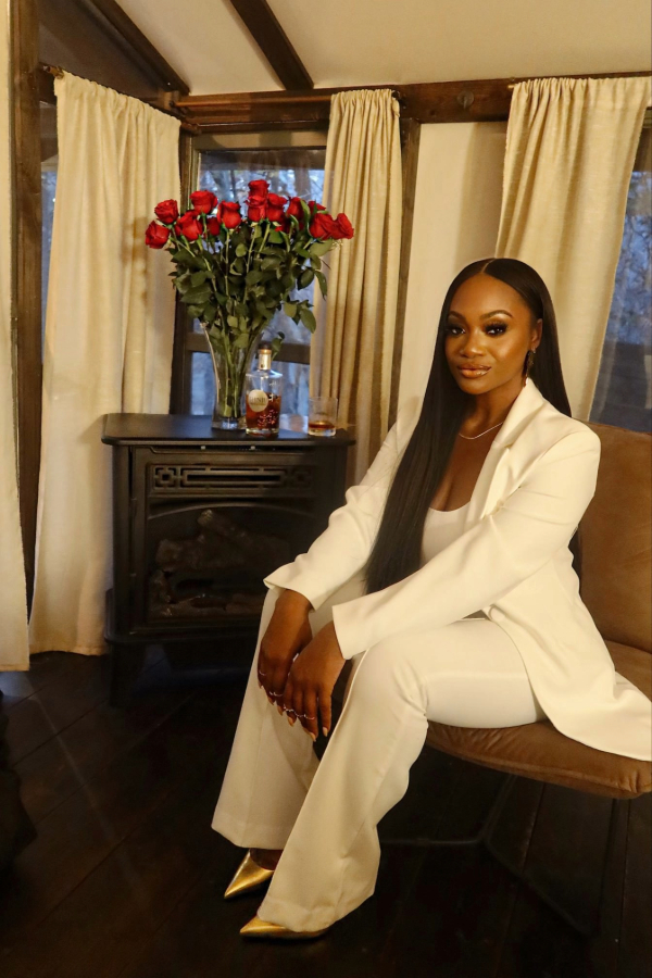 LaToya Shambo in white pant suit.