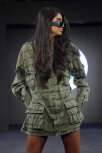 Female Model wears Cross Colours at NYFW 2024