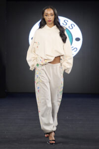 Female Model wears Cross Colours at NYFW 2024