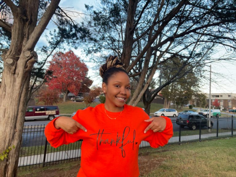 Fancy in Thankful shirt