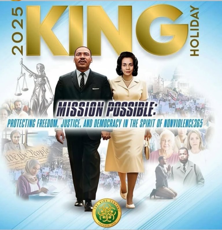 Graphic with Martin Luther King, Jr. and Coretta Scott King.