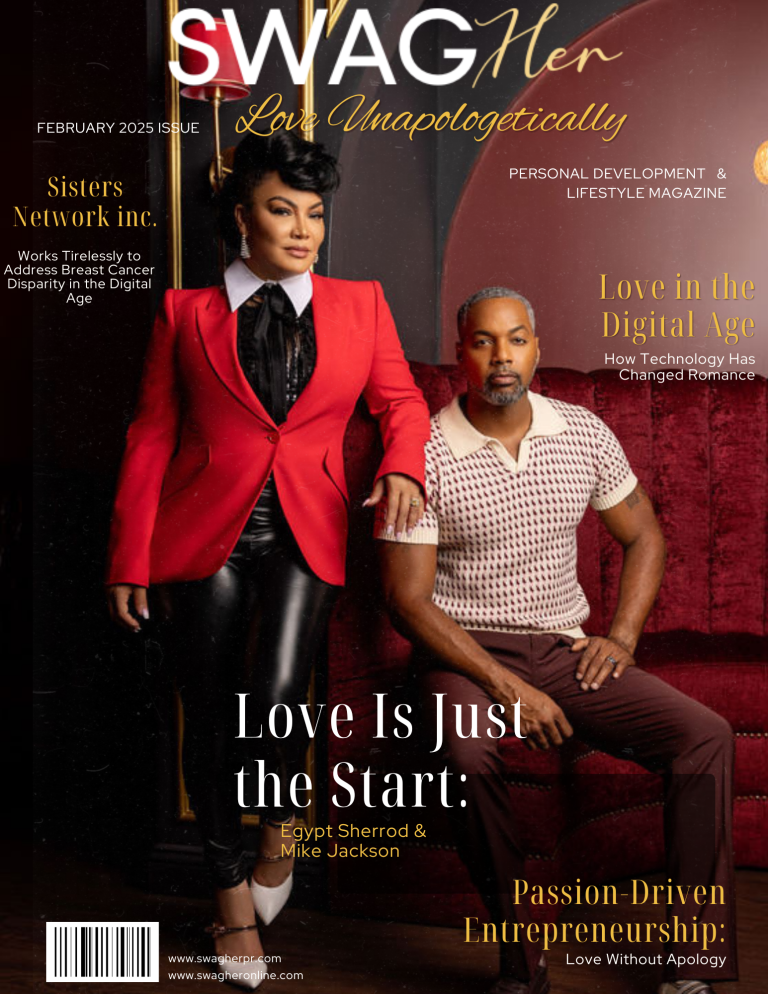 SwagHer Magazine's Love Unapologetically cover issue designed by Besties Media.