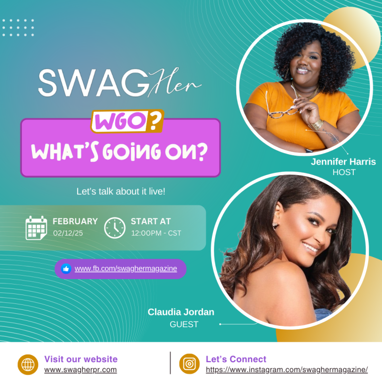 Flyer promoting WGO and Claudia Jordan who will discuss Black theater.