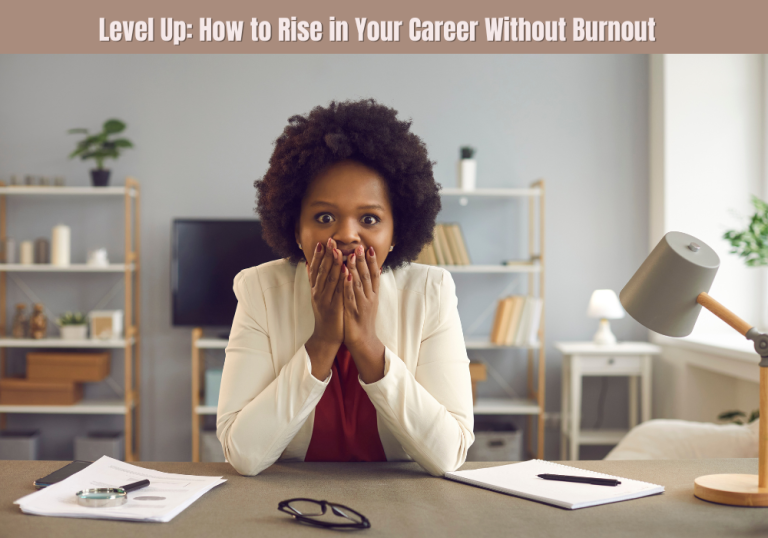 Woman's shocked face as she realizes she experiencing burnout.