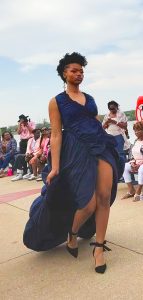 A look by Cee Bleu at Pink on the Pier Runway Show