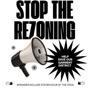 Garment District Rezoning Rally Flier