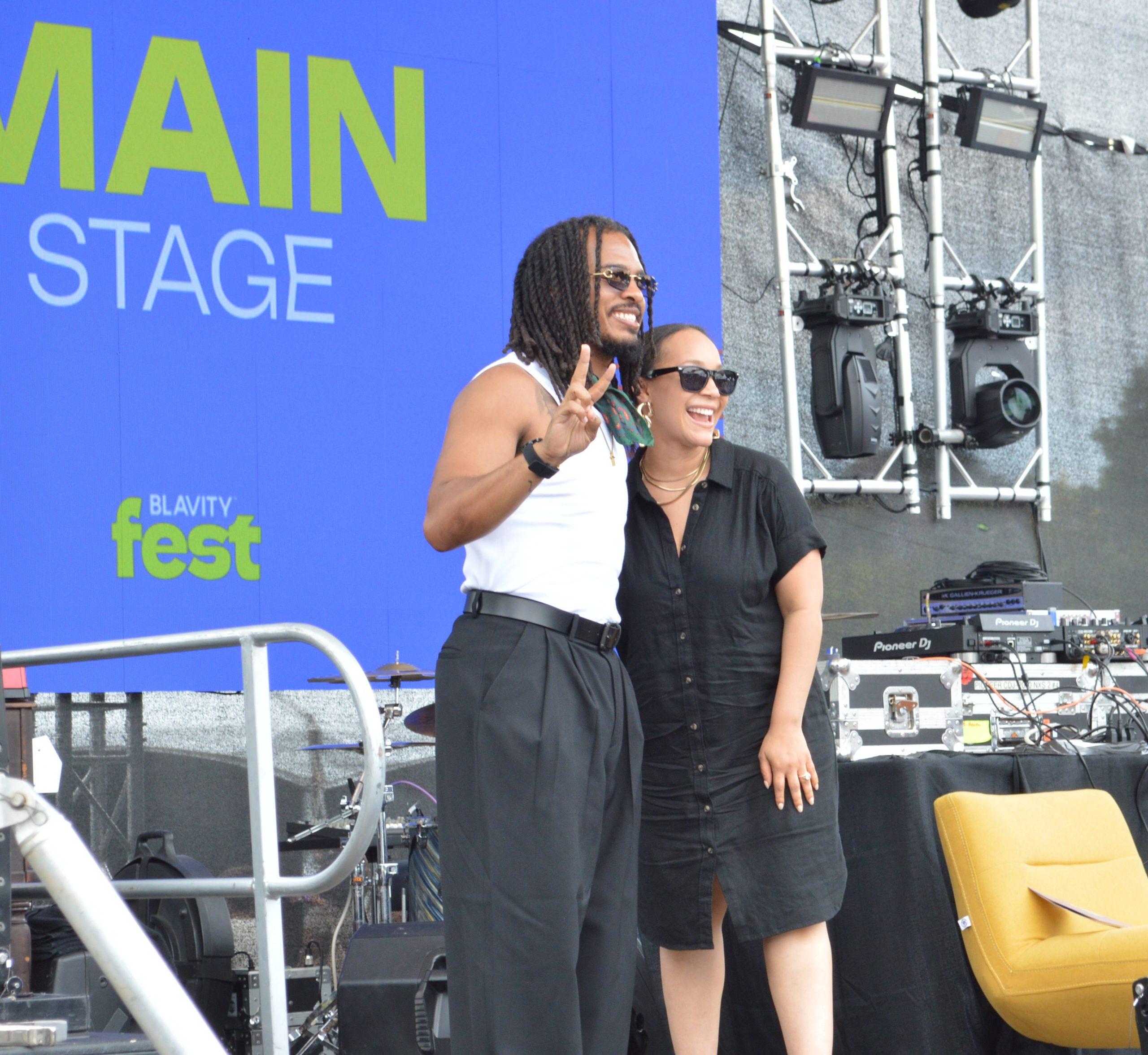 Keith Lee and Morgan DeBaun on Main Stage at Blavity Fest