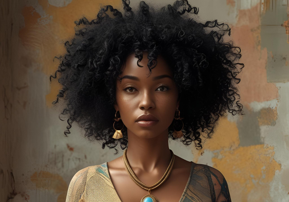 Black woman manifesting