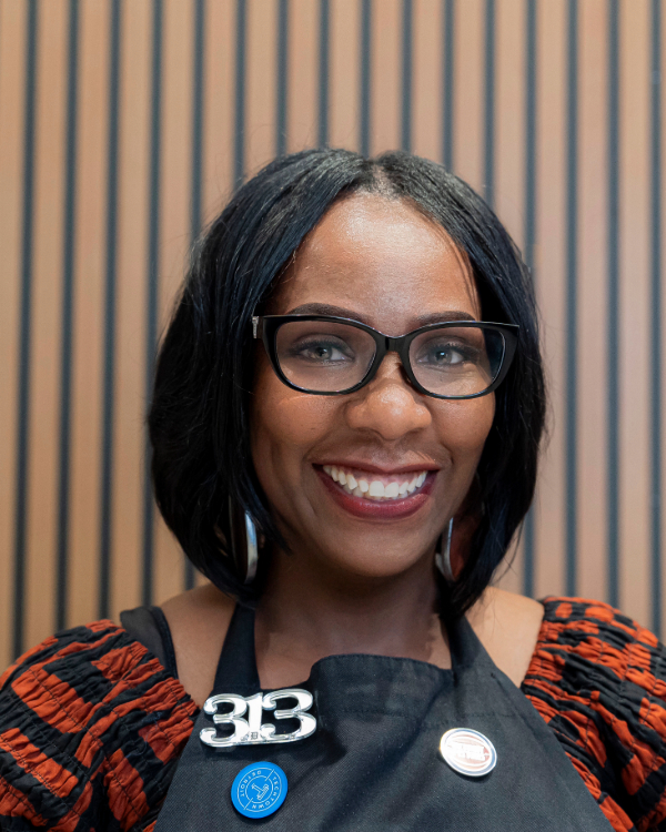Denetra Jackson of Whiff and Nibble in apron