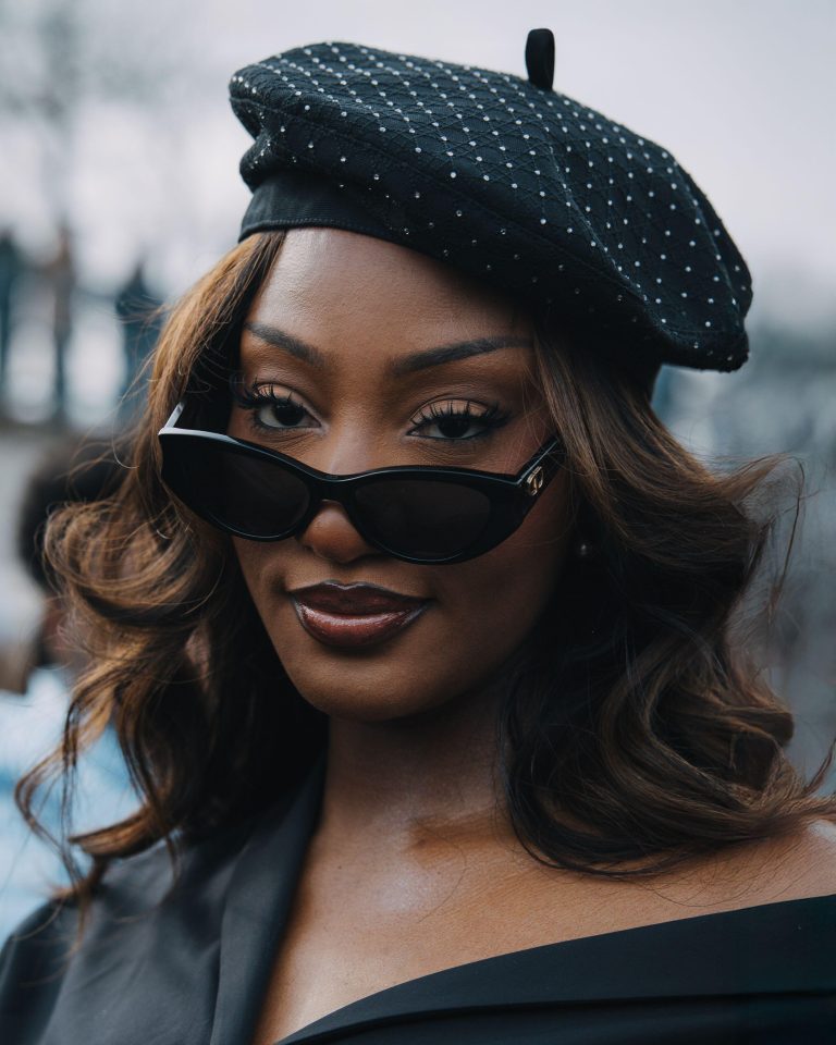 Singer Tems attends Christian Dior Womenswear FW 2025-2026 show as part of Paris Fashion Week (photo:Bruno Ngarukiye)