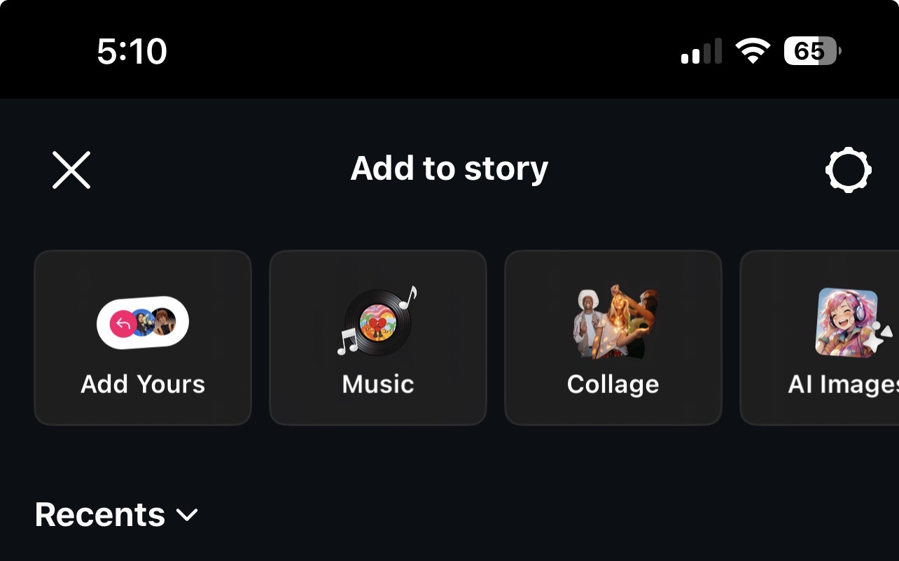 Stories Collage Option