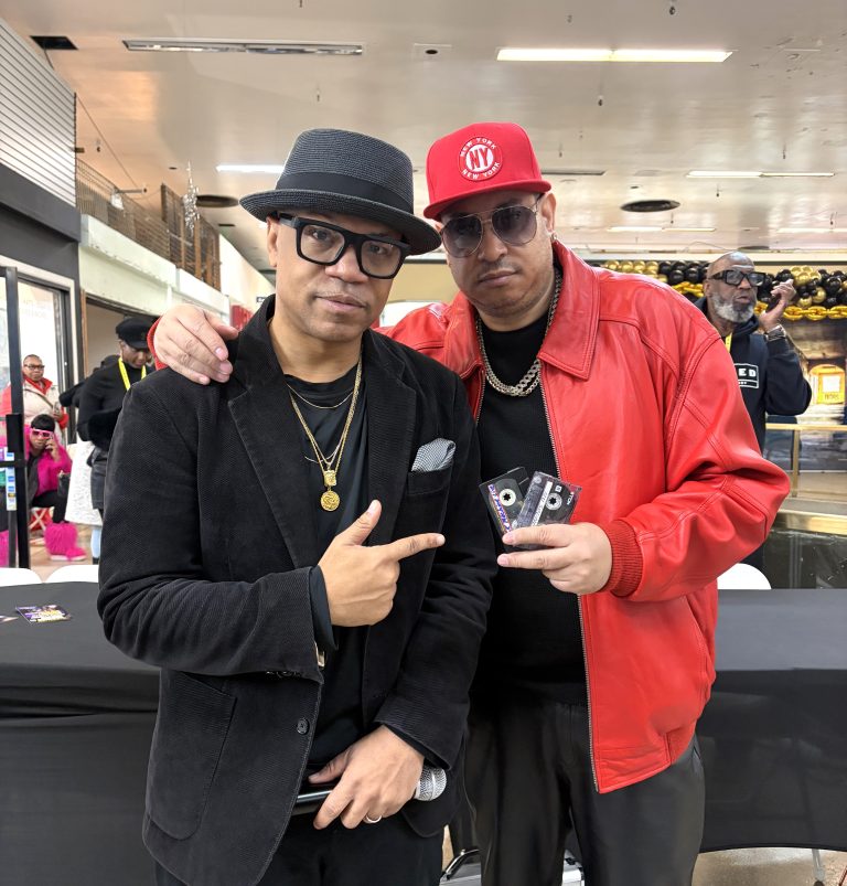 TL Cross and Geechie Dan at Jamaica Colosseum Mall Farewell Event.