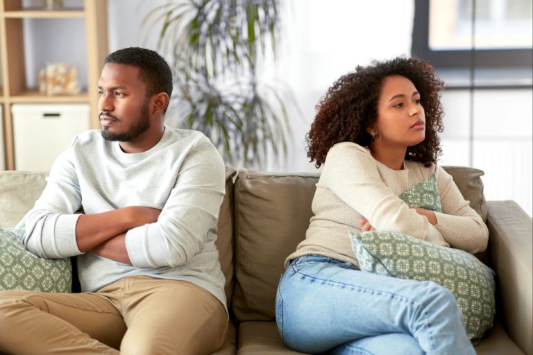 Forget His Zodiac Sign: What's His Conflict Resolution Style? Black couple having disagreement.