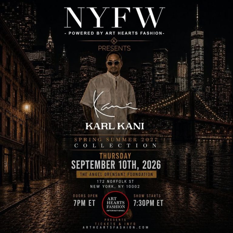 Karl Kani presenting Spring 2027 Collection at Art Hearts Fashion on September 10,2026