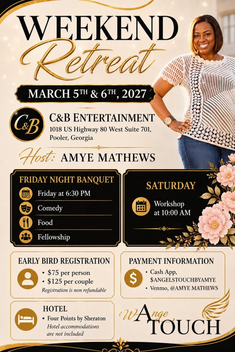 An Angel’s Touch Weekend Retreat celebrating 10 years of ministry in Pooler, Georgia